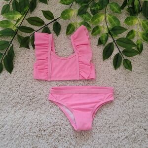 Baby Girl Hot Pink Two Piece Swimsuit (12-18 Months)